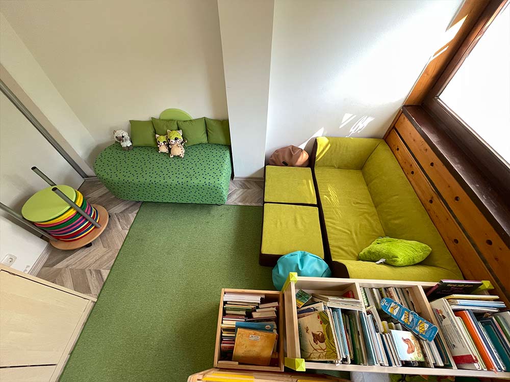 Grünes Spielzimmer in der MAS Kinderakademie München